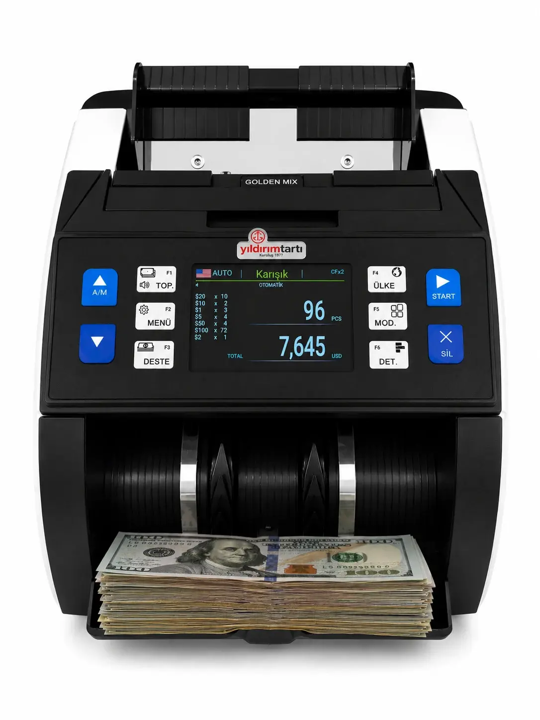 Golden 5 Ülke Karışık Para Sayma Makinesi